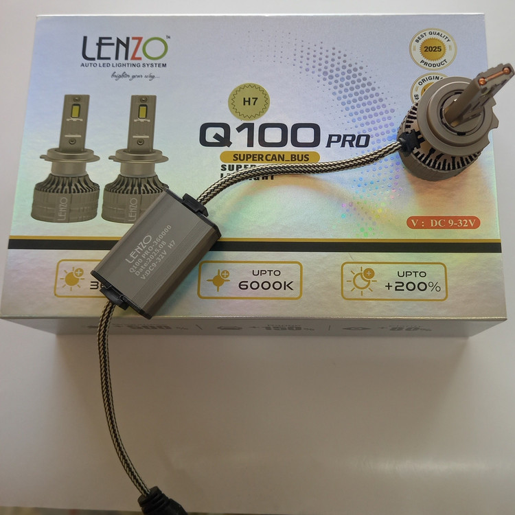 هدلایت q100 pro لنزو پایه h7 و h1