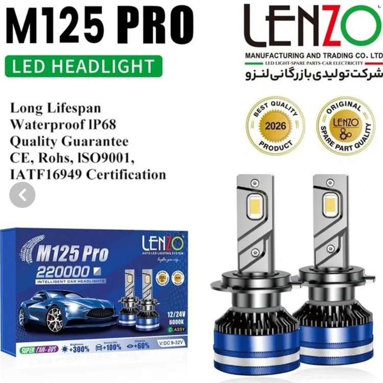 هدلایت m125pro لنزو